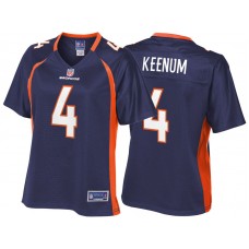 Women Denver Broncos #4 Case Keenum Navy Pro Line Player Jersey