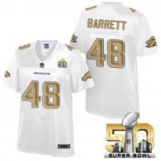 Women Denver Broncos #48 Shaquil Barrett White 2016 Super Bowl 50th Pro Line Fashion Jersey