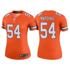 Women Denver Broncos #54 Brandon Marshall Orange Color Rush Legend Jersey