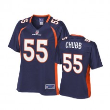 Women Denver Broncos #55 Bradley Chubb Navy Pro Line Alternate Player Jersey