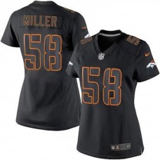 Women Denver Broncos #58 Von Miller Black Impact Limited Jersey