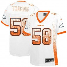 Women Denver Broncos #58 Von Miller White Drift Fashion Jersey