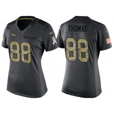 Women Denver Broncos #88 Demaryius Thomas Anthracite 2016 Salute to Service Limited Jersey