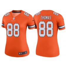 Women Denver Broncos #88 Demaryius Thomas Orange Color Rush Legend Jersey