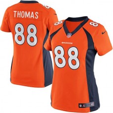 Women Denver Broncos #88 Demaryius Thomas Orange Limited Jersey