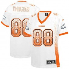 Women Denver Broncos #88 Demaryius Thomas White Drift Fashion Jersey
