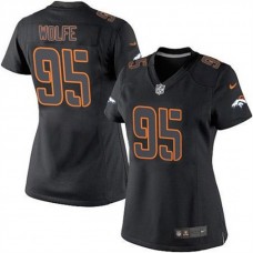 Women Denver Broncos #95 Derek Wolfe Black Impact Limited Jersey