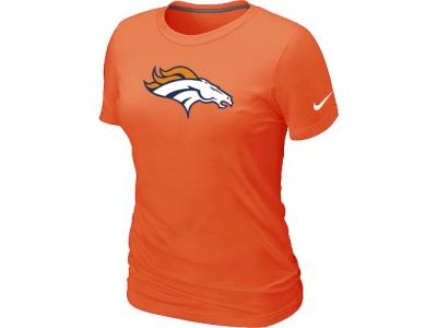 Women Denver Broncos Broncos Orange Logo T-Shirt