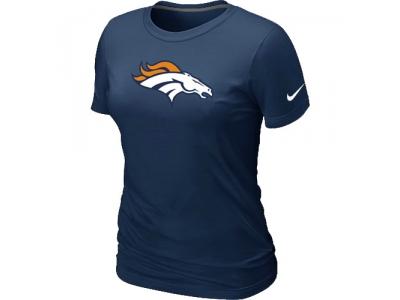 Women Denver Broncos D.Blue Logo T-Shirt