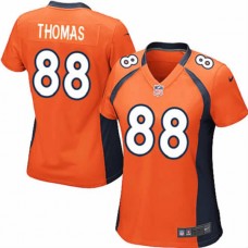 Women Denver Broncos Demaryius Thomas Game Orange Jersey