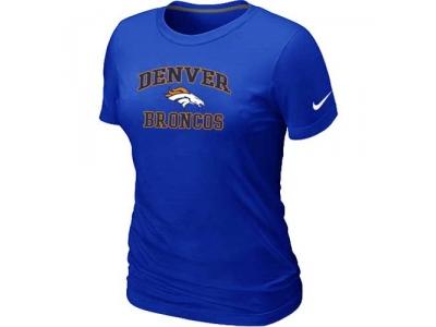 Women Denver Broncos Heart & Soul Blue T-Shirt