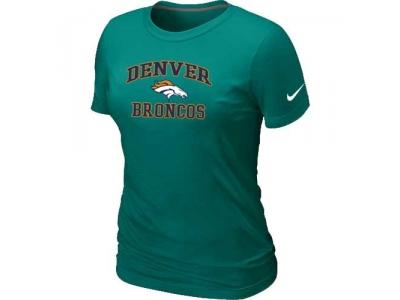 Women Denver Broncos Heart & Soul L.Green T-Shirt