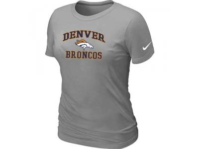 Women Denver Broncos Heart & Soul L.Grey T-Shirt
