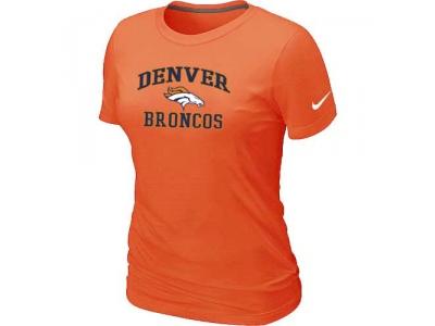 Women Denver Broncos Heart & Soul Orange T-Shirt