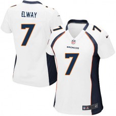 Women Denver Broncos John Elway Game White Jersey