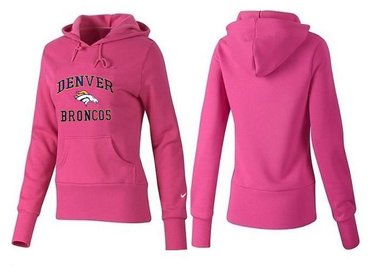 Women Denver Broncos Logo Pullover Hoodie-- (18)