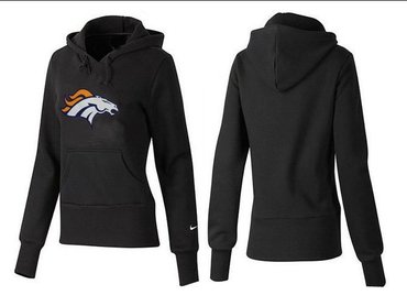 Women Denver Broncos Logo Pullover Hoodie-- (2)