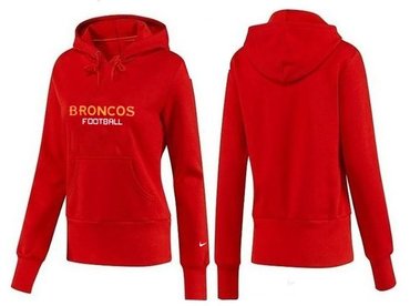 Women Denver Broncos Logo Pullover Hoodie-- (43)