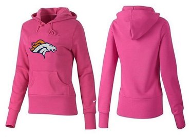 Women Denver Broncos Logo Pullover Hoodie-- (8)
