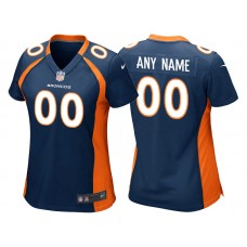 Women Denver Broncos Navy Blue Game Customized Jersey