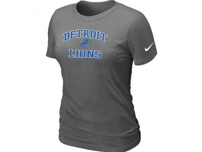 Women Detroit Lions Heart & Soul D.Grey T-Shirt