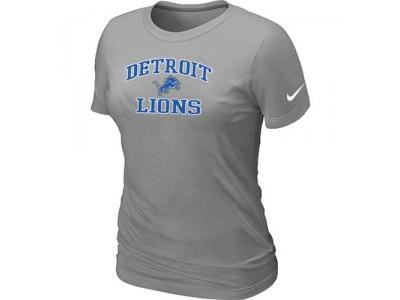 Women Detroit Lions Heart & Soul L.Grey T-Shirt