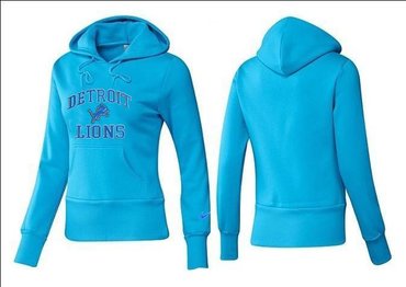 Women Detroit Lions Logo Pullover Hoodie-- (14)