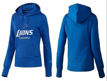 Women Detroit Lions Logo Pullover Hoodie-- (21)