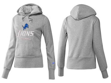 Women Detroit Lions Logo Pullover Hoodie-- (26)