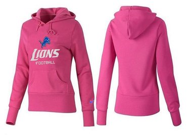 Women Detroit Lions Logo Pullover Hoodie-- (28)