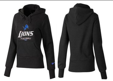 Women Detroit Lions Logo Pullover Hoodie-- (42)