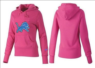 Women Detroit Lions Logo Pullover Hoodie-- (8)