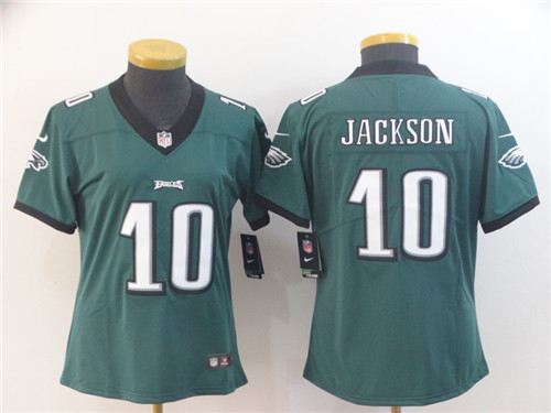 Women Eagles 10 DeSean Jackson Green Women Vapor Untouchable Limited Jersey