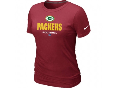 Women Green Bay Packers Critical Victory Red T-Shirt
