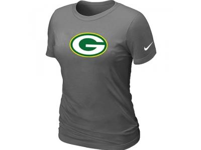 Women Green Bay Packers D.Grey Logo T-Shirt