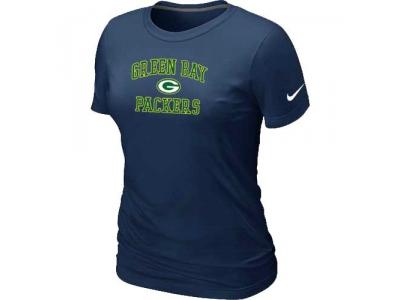 Women Green Bay Packers Heart & Soul D.Blue T-Shirt