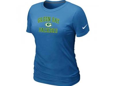 Women Green Bay Packers Heart & Soul L.blue T-Shirt