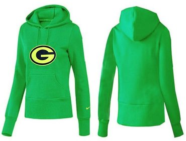 Women Green Bay Packers Logo Pullover Hoodie-- (47)