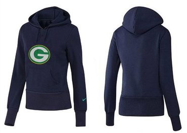Women Green Bay Packers Logo Pullover Hoodie-- (9)
