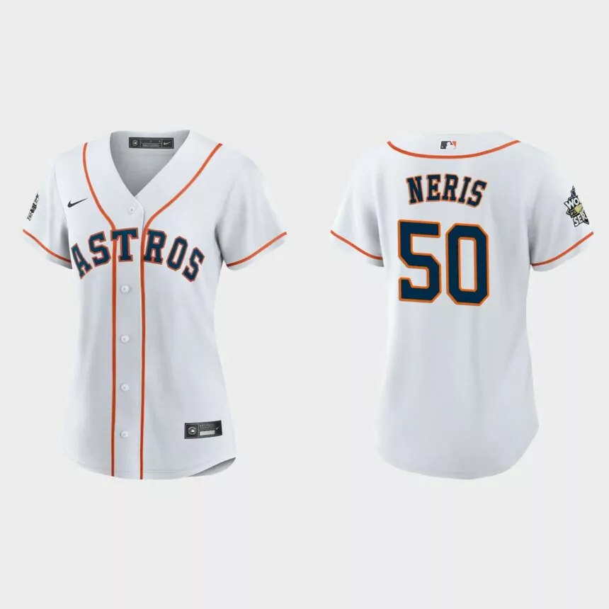 Women Houston Astros Hector Neris White 2022 World Series Replica Jersey