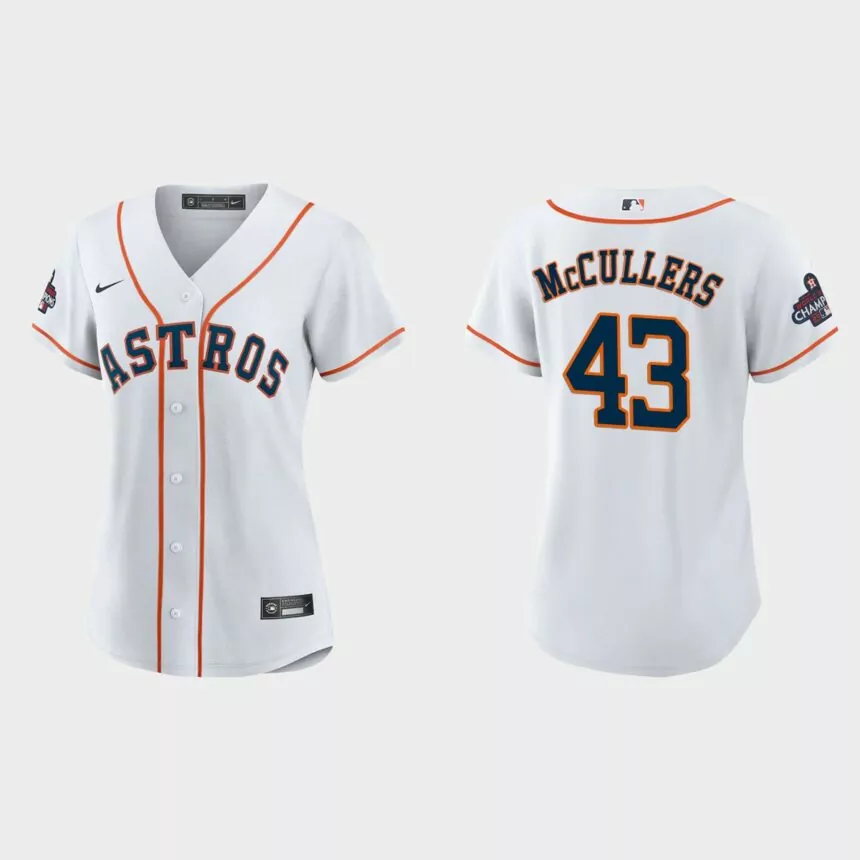 Women Houston Astros Lance McCullers White 2022 World Series Champions Replica Jersey