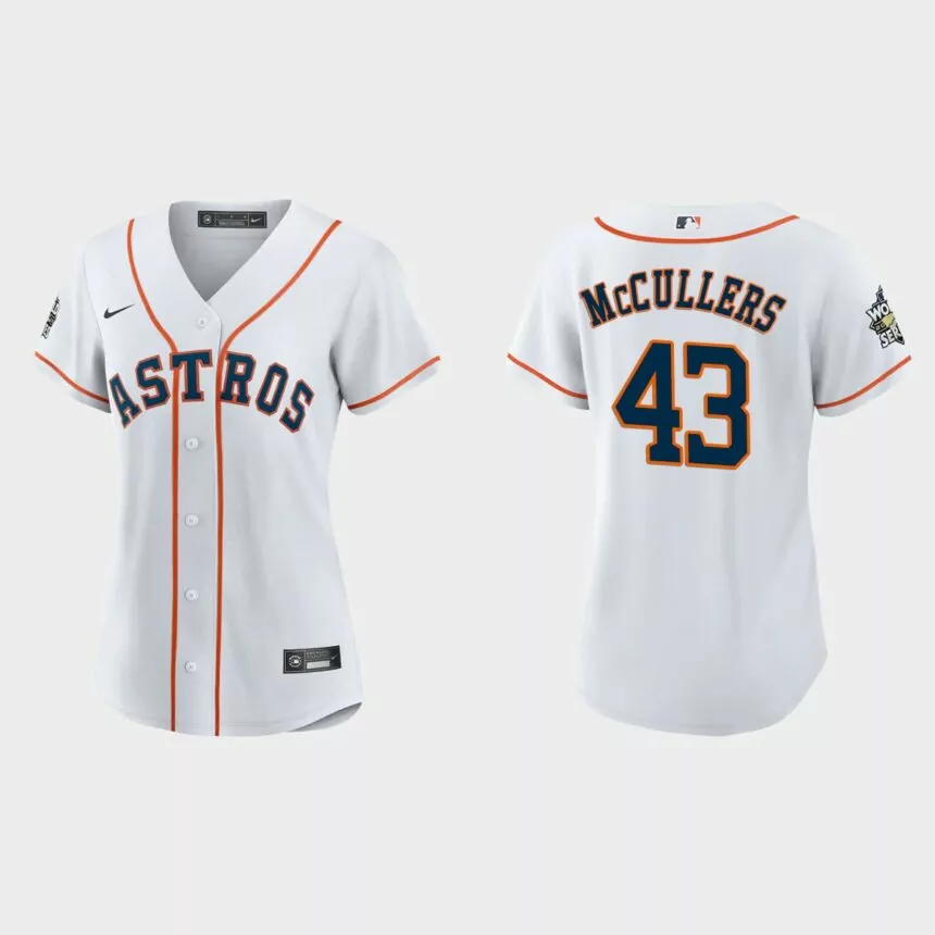 Women Houston Astros Lance McCullers White 2022 World Series Replica Jersey