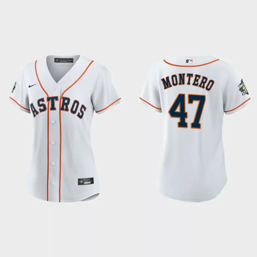 Women Houston Astros Rafael Montero White 2022 World Series Replica Jersey