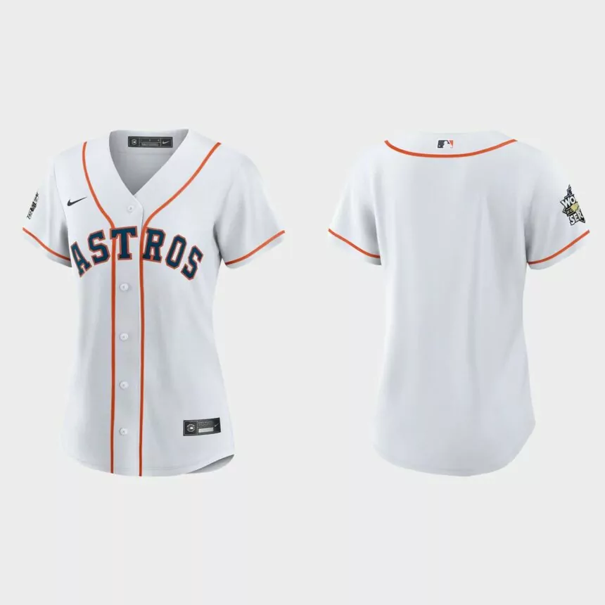 Women Houston Astros White 2022 World Series Replica Jersey