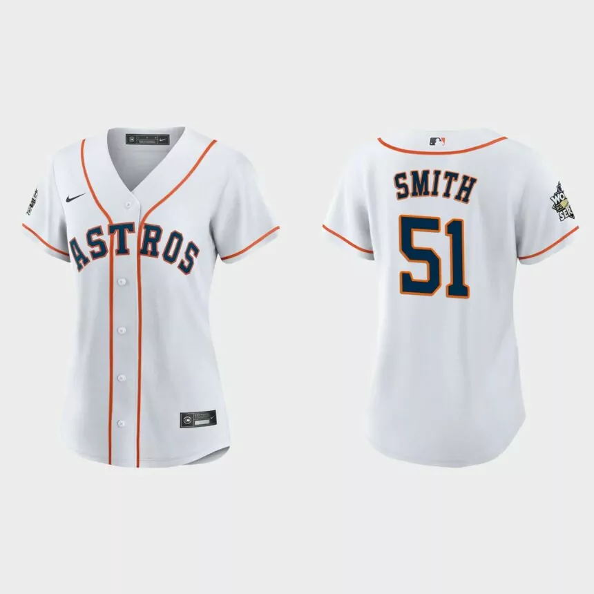 Women Houston Astros Will Smith White 2022 World Series Replica Jersey