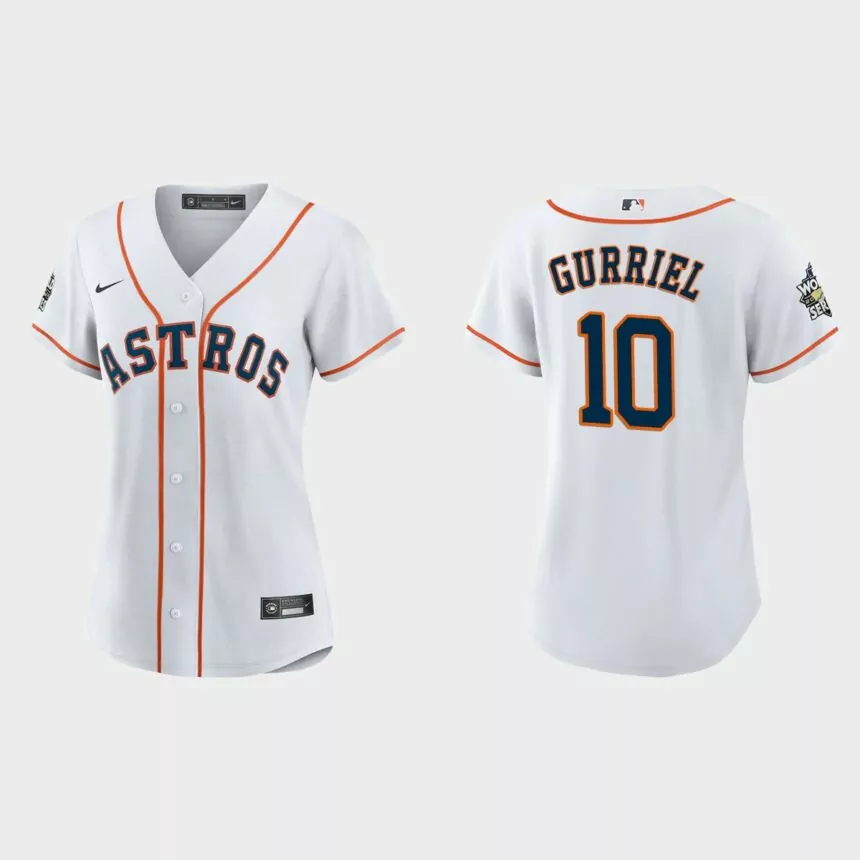 Women Houston Astros Yuli Gurriel White 2022 World Series Replica Jersey