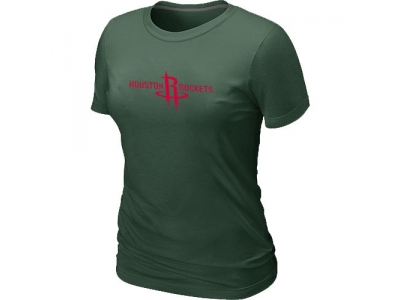 Women Houston Rockets Big & Tall Primary Logo D.Green T-Shirt