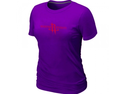 Women Houston Rockets Big & Tall Primary Logo Purple T-Shirt