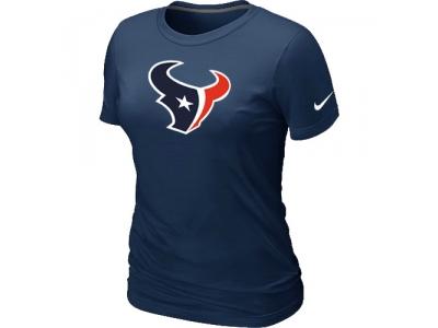 Women Houston Texans D.Blue Logo T-Shirt