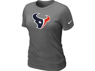 Women Houston Texans D.Grey Logo T-Shirt